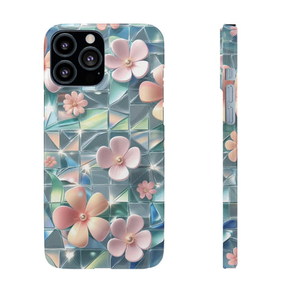Snap Case iPhone Handyhülle mit 3D-Effekt Blumenmuster