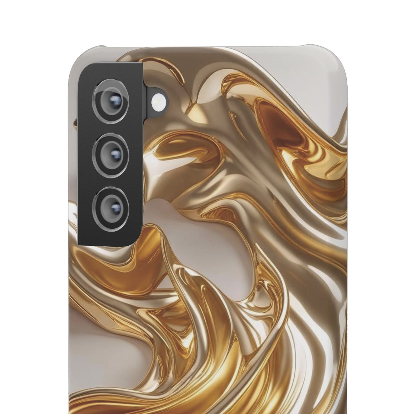 Snap Case Samsung Handyhülle – Gold Dynamic Liquid 3D Effekt