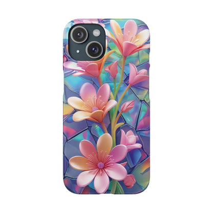 Snap Case Elegante Florale iPhone Handyhülle mit 3D-Effekt