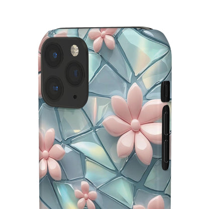 Snap Case Elegante Florale iPhone Handyhülle mit 3D-Effekt