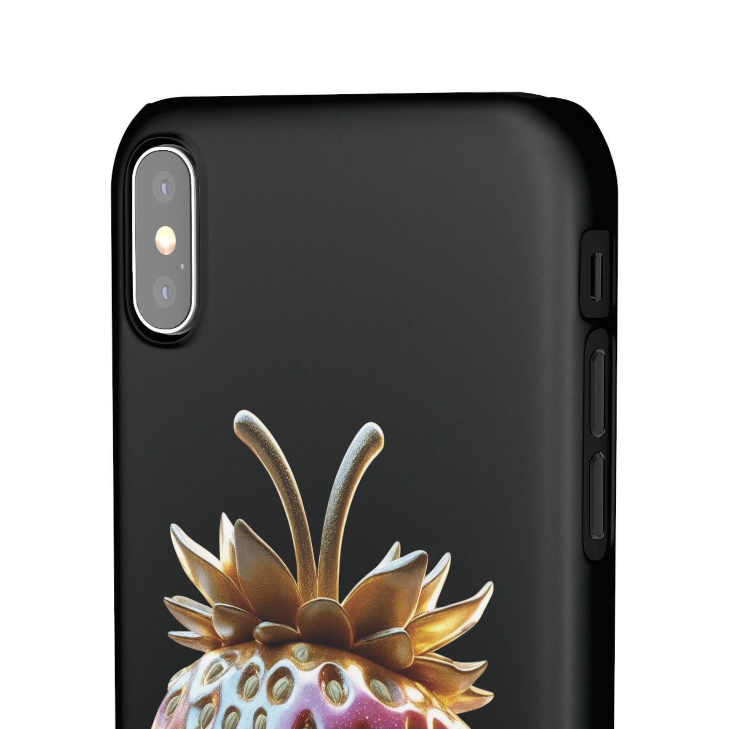 Snap Case iPhone Handyhülle - 3D Effekt Erdbeeren