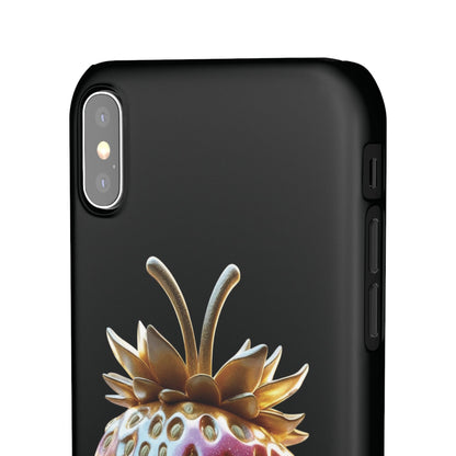 Snap Case iPhone Handyhülle - 3D Effekt Erdbeeren