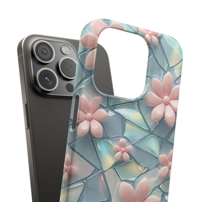 Snap Case Elegante Florale iPhone Handyhülle mit 3D-Effekt