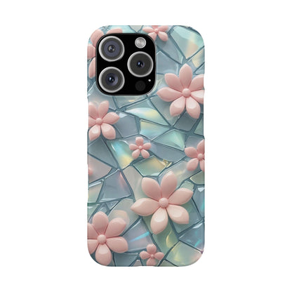 Snap Case Elegante Florale iPhone Handyhülle mit 3D-Effekt