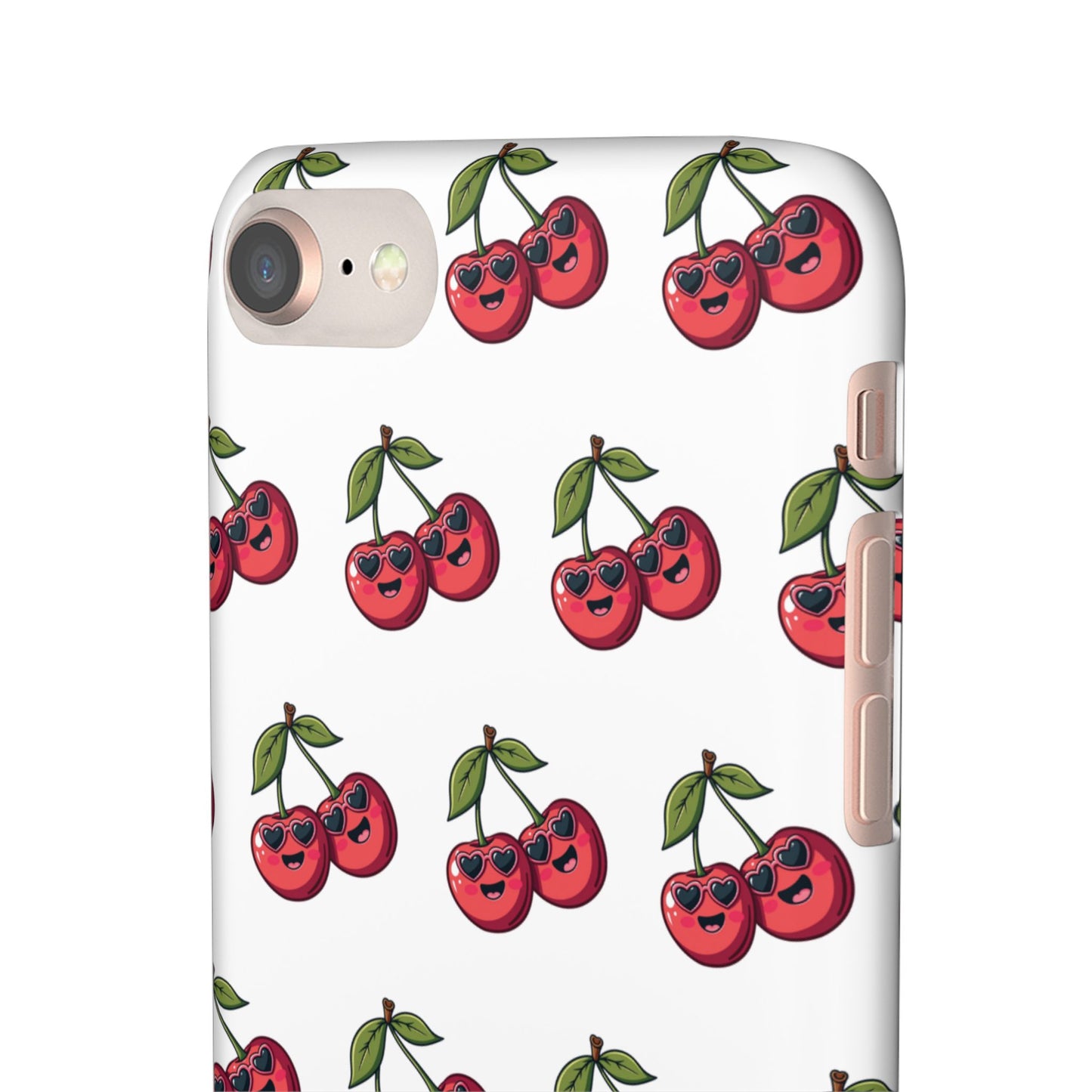 iPhone Snap Case Handyhülle Happy Cherry Design