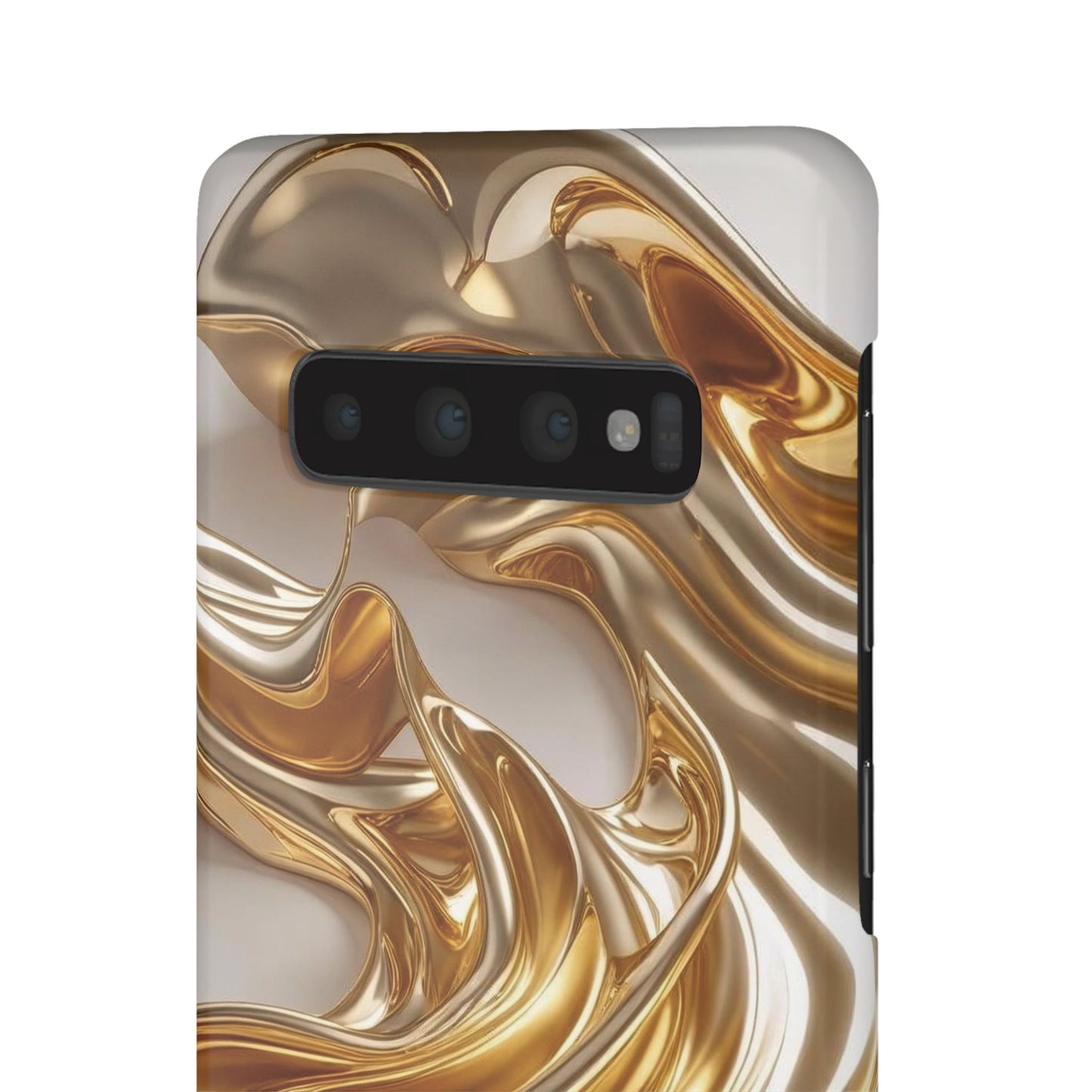 Snap Case Samsung Handyhülle – Gold Dynamic Liquid 3D Effekt