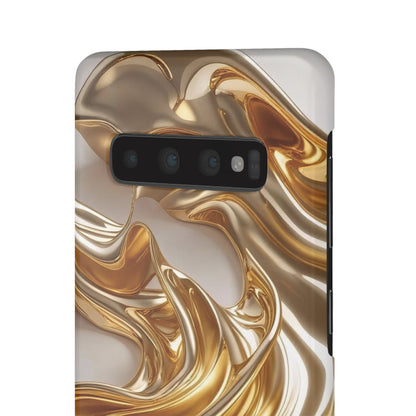 Snap Case Samsung Handyhülle – Gold Dynamic Liquid 3D Effekt