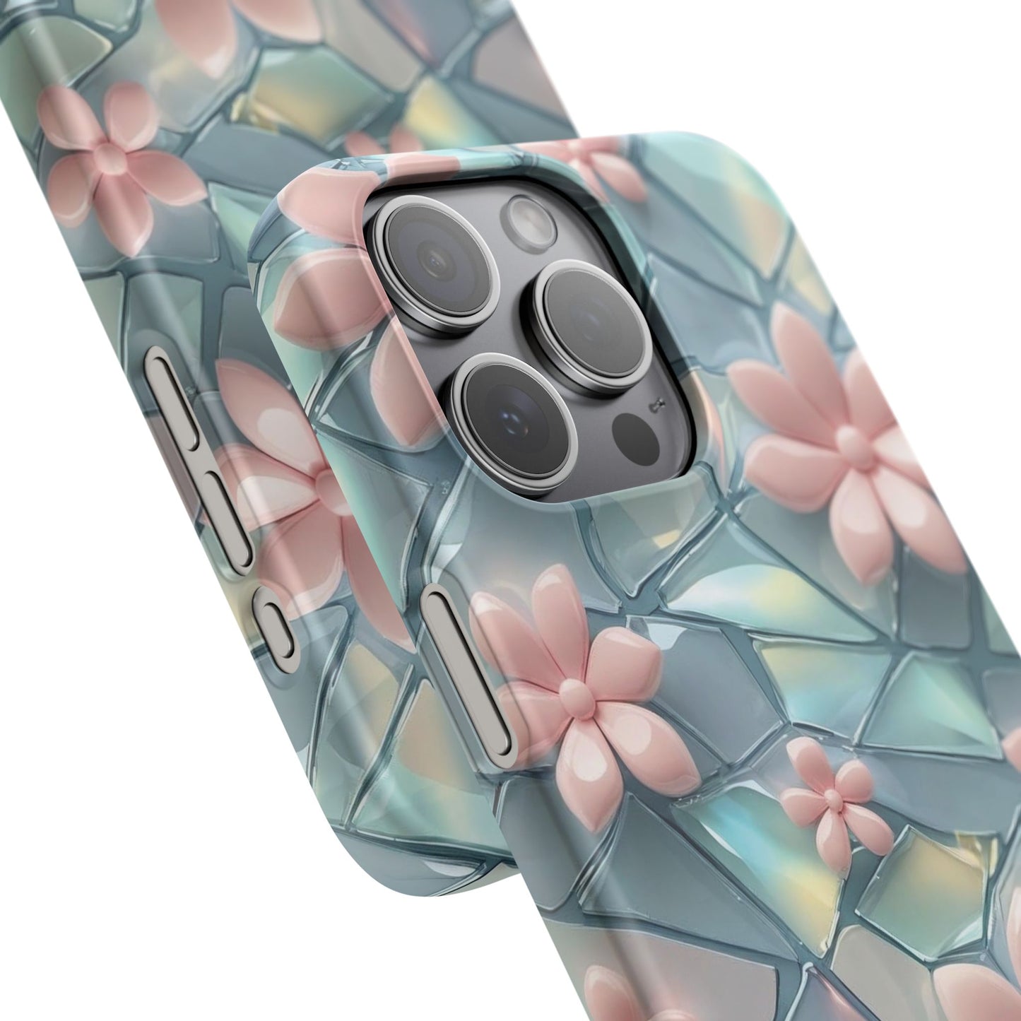 Snap Case Elegante Florale iPhone Handyhülle mit 3D-Effekt