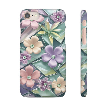 Snap Case Elegante Florale iPhone Handyhülle mit 3D-Effekt