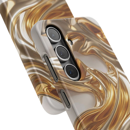 Snap Case Samsung Handyhülle – Gold Dynamic Liquid 3D Effekt