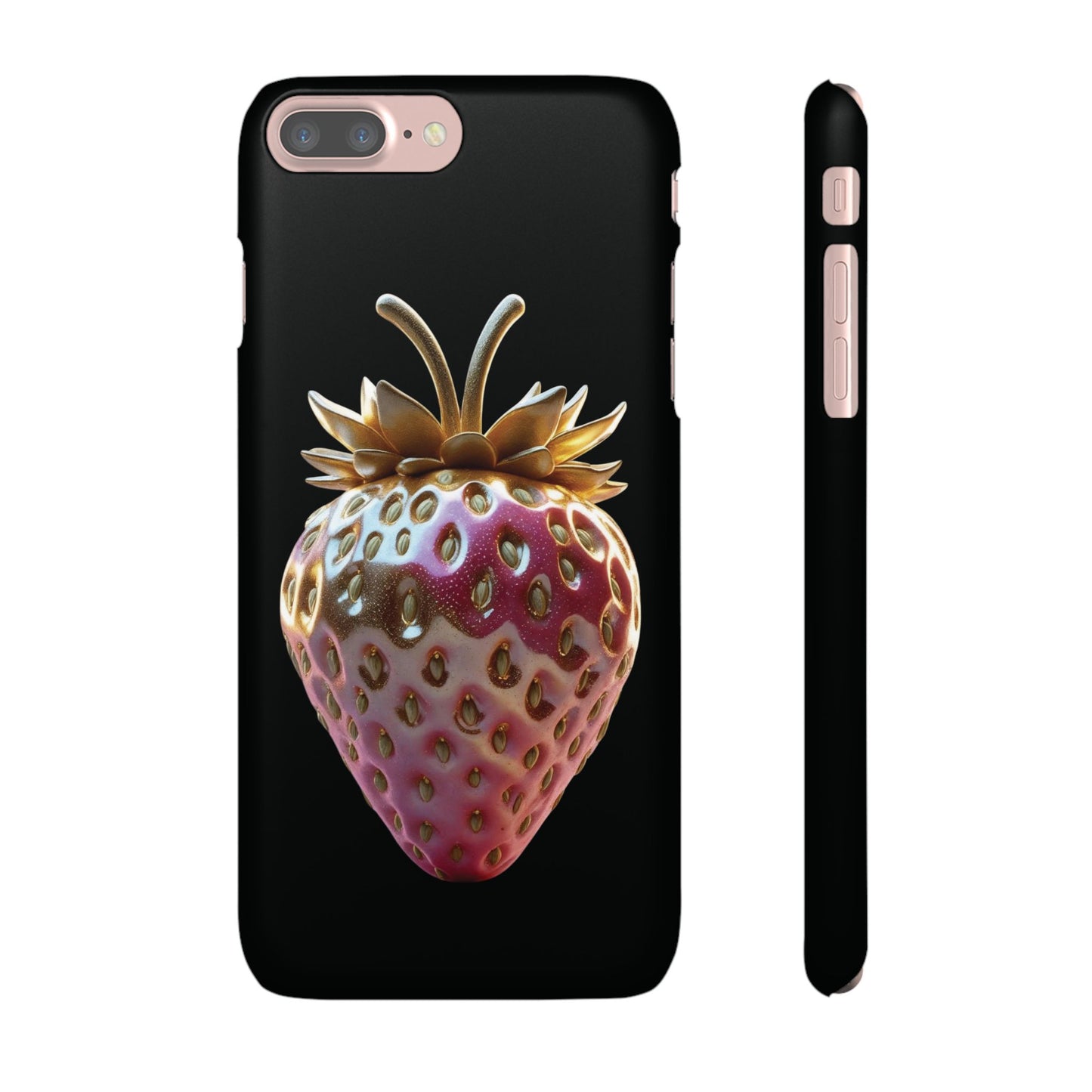 Snap Case iPhone Handyhülle - 3D Effekt Erdbeeren