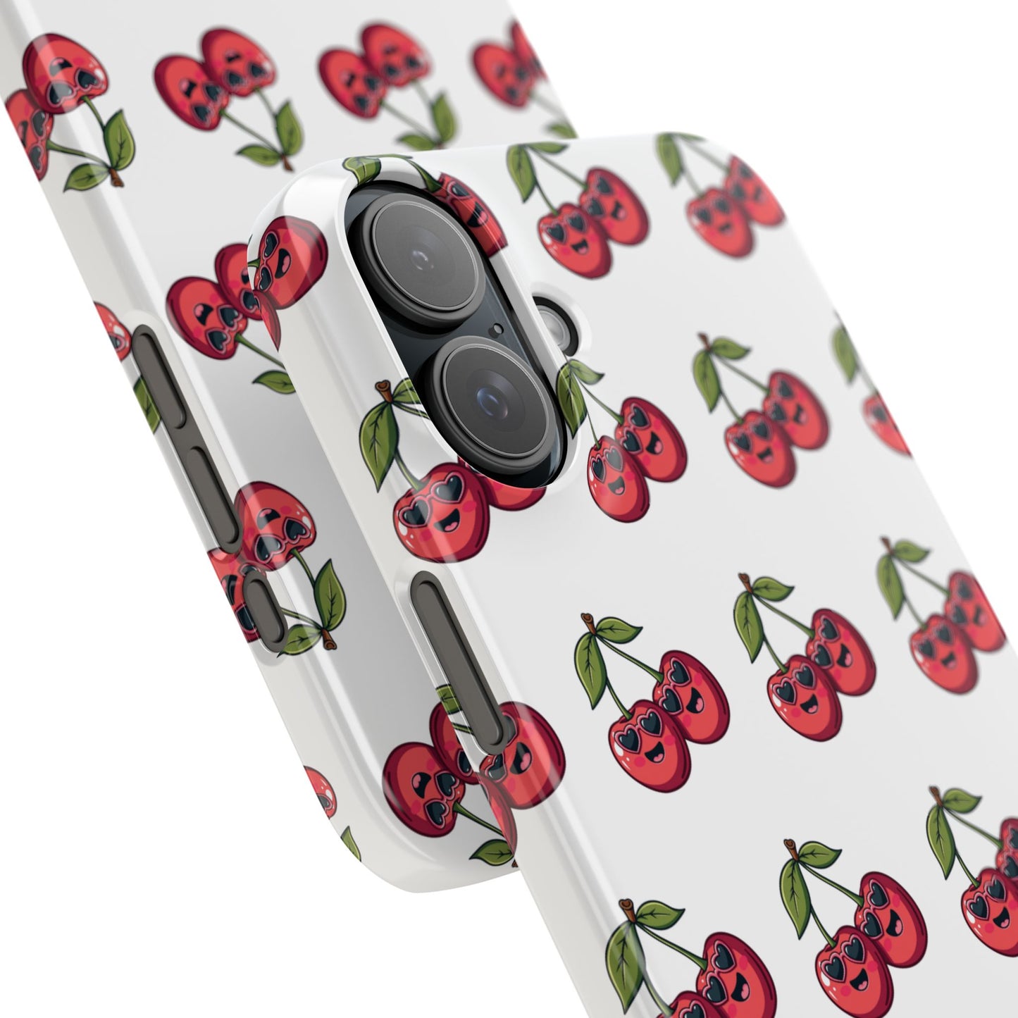 iPhone Snap Case Handyhülle Happy Cherry Design