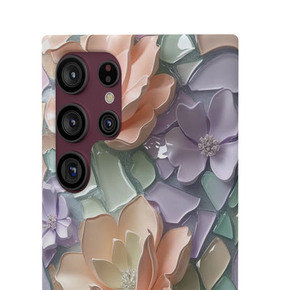 Snap Case Samsung Handyhülle mit 3D-Effekt, Blumenmuster