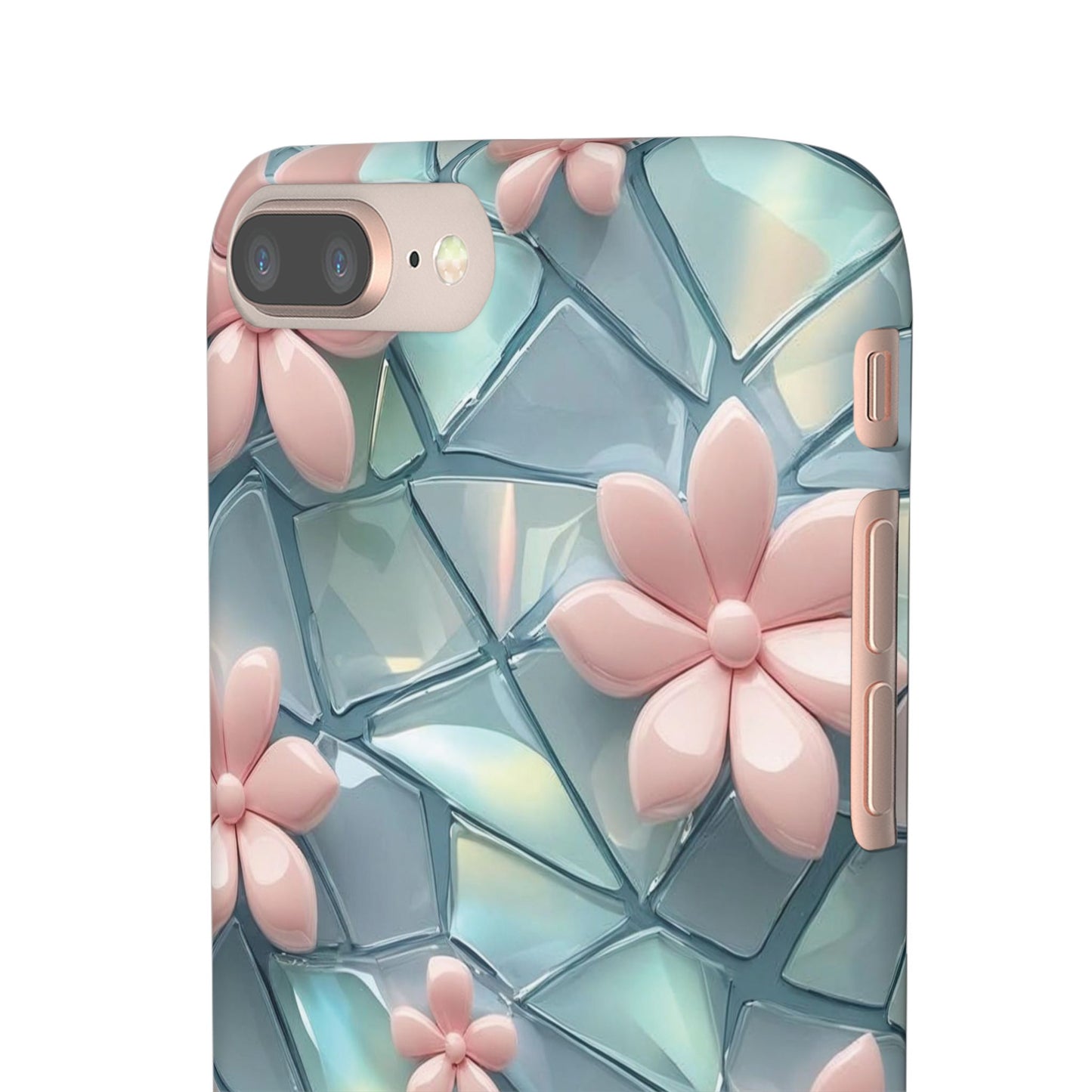 Snap Case Elegante Florale iPhone Handyhülle mit 3D-Effekt