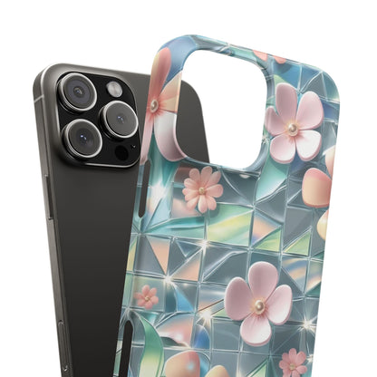 Snap Case iPhone Handyhülle mit 3D-Effekt Blumenmuster