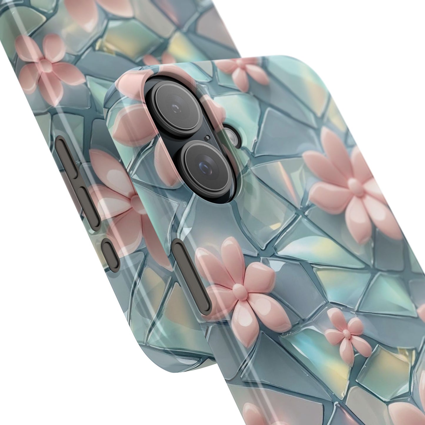 Snap Case Elegante Florale iPhone Handyhülle mit 3D-Effekt