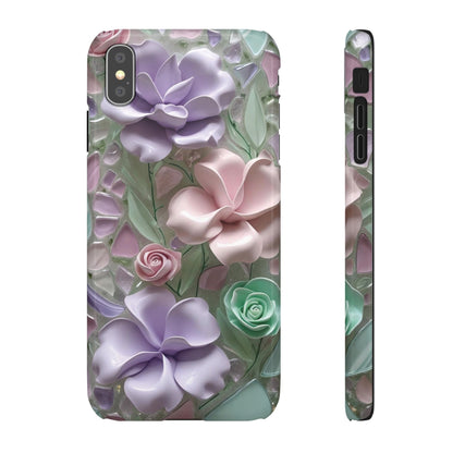 Snap Case Elegante Florale iPhone Handyhülle mit 3D-Effekt
