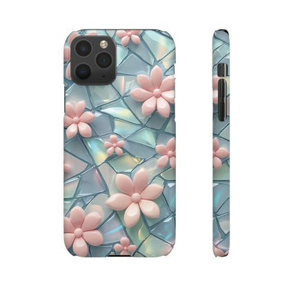 Snap Case Elegante Florale iPhone Handyhülle mit 3D-Effekt