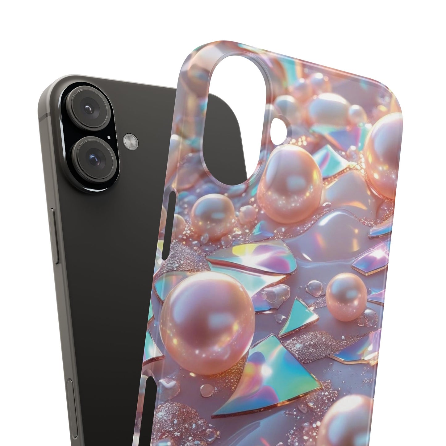 Snap Case iPhone Handyhülle – 3D Perlen Effekt