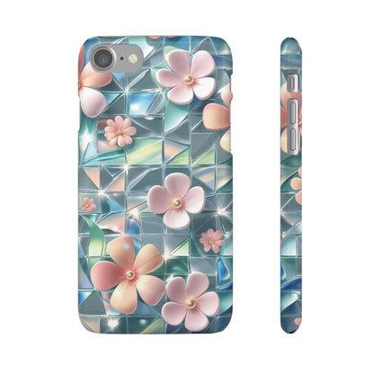 Snap Case iPhone Handyhülle mit 3D-Effekt Blumenmuster