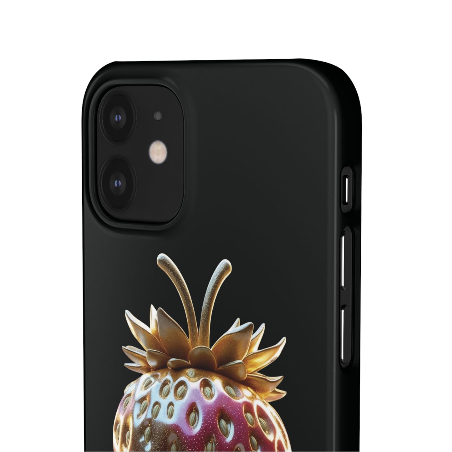 Snap Case iPhone Handyhülle - 3D Effekt Erdbeeren