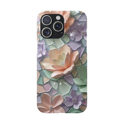Snap Case Elegante Florale iPhone Handyhülle mit 3D-Effekt