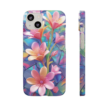 Snap Case Elegante Florale iPhone Handyhülle mit 3D-Effekt