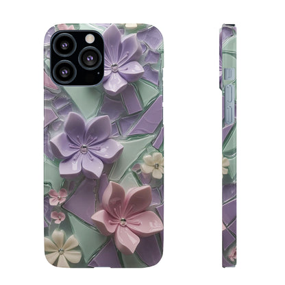 Snap Case Elegante Florale iPhone Handyhülle mit 3D-Effekt
