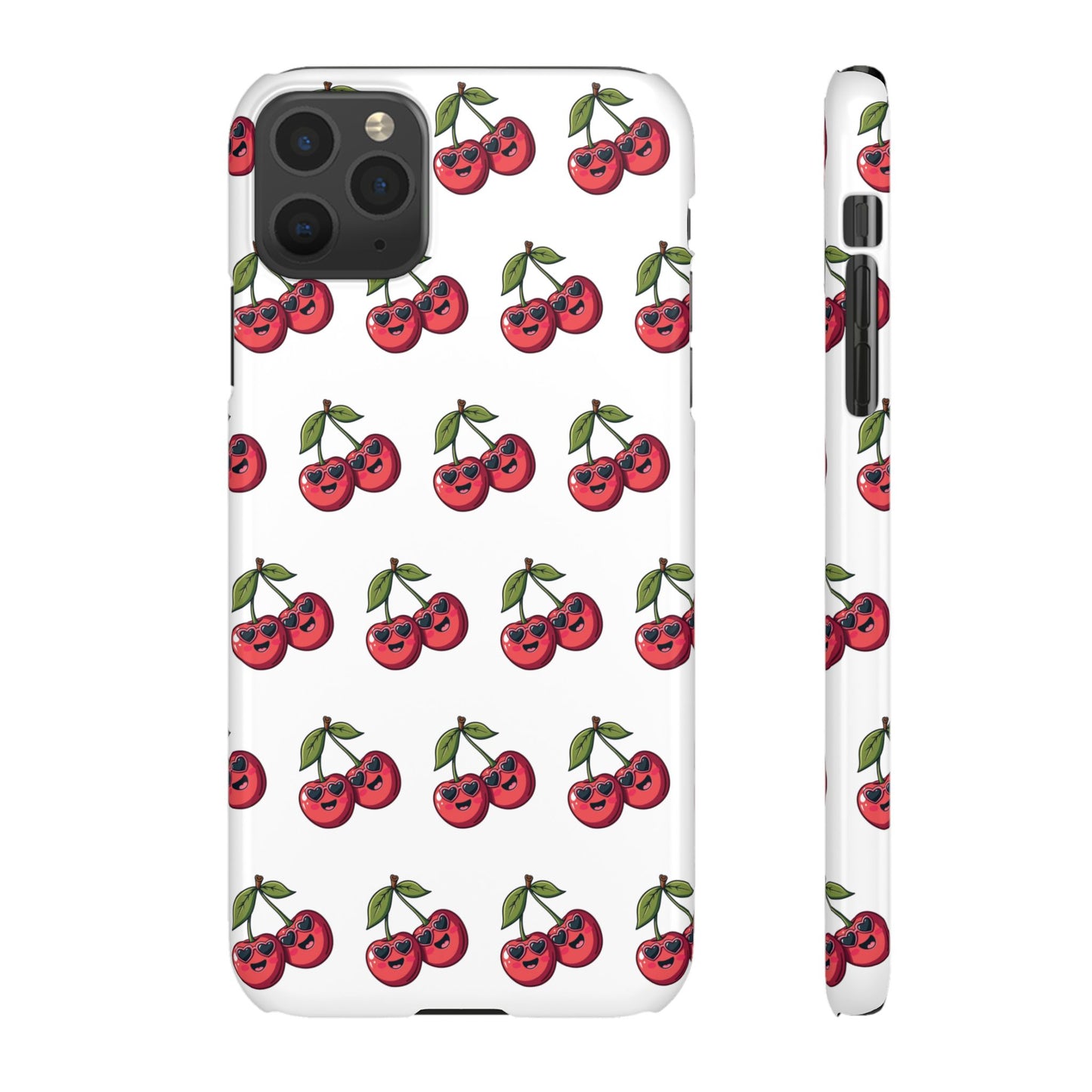 iPhone Snap Case Handyhülle Happy Cherry Design
