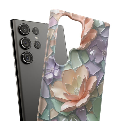 Snap Case Samsung Handyhülle mit 3D-Effekt, Blumenmuster