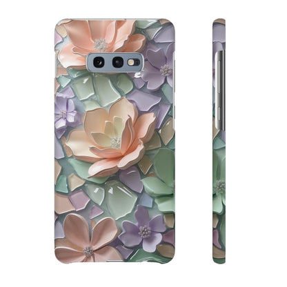 Snap Case Samsung Handyhülle mit 3D-Effekt, Blumenmuster