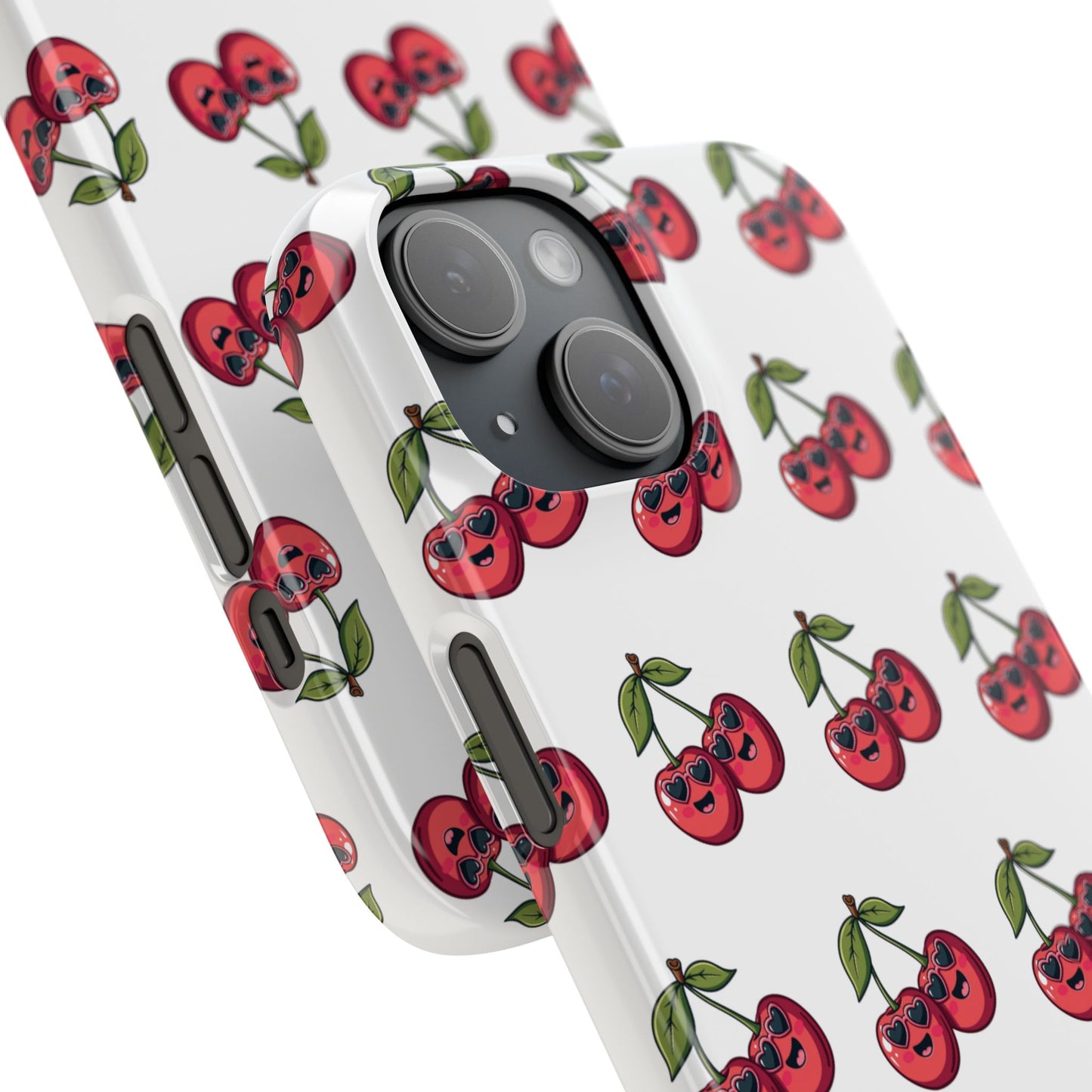 iPhone Snap Case Handyhülle Happy Cherry Design