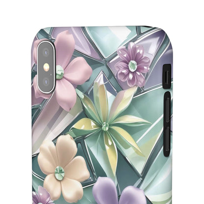 Snap Case Elegante Florale iPhone Handyhülle mit 3D-Effekt