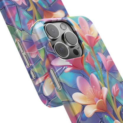 Snap Case Elegante Florale iPhone Handyhülle mit 3D-Effekt