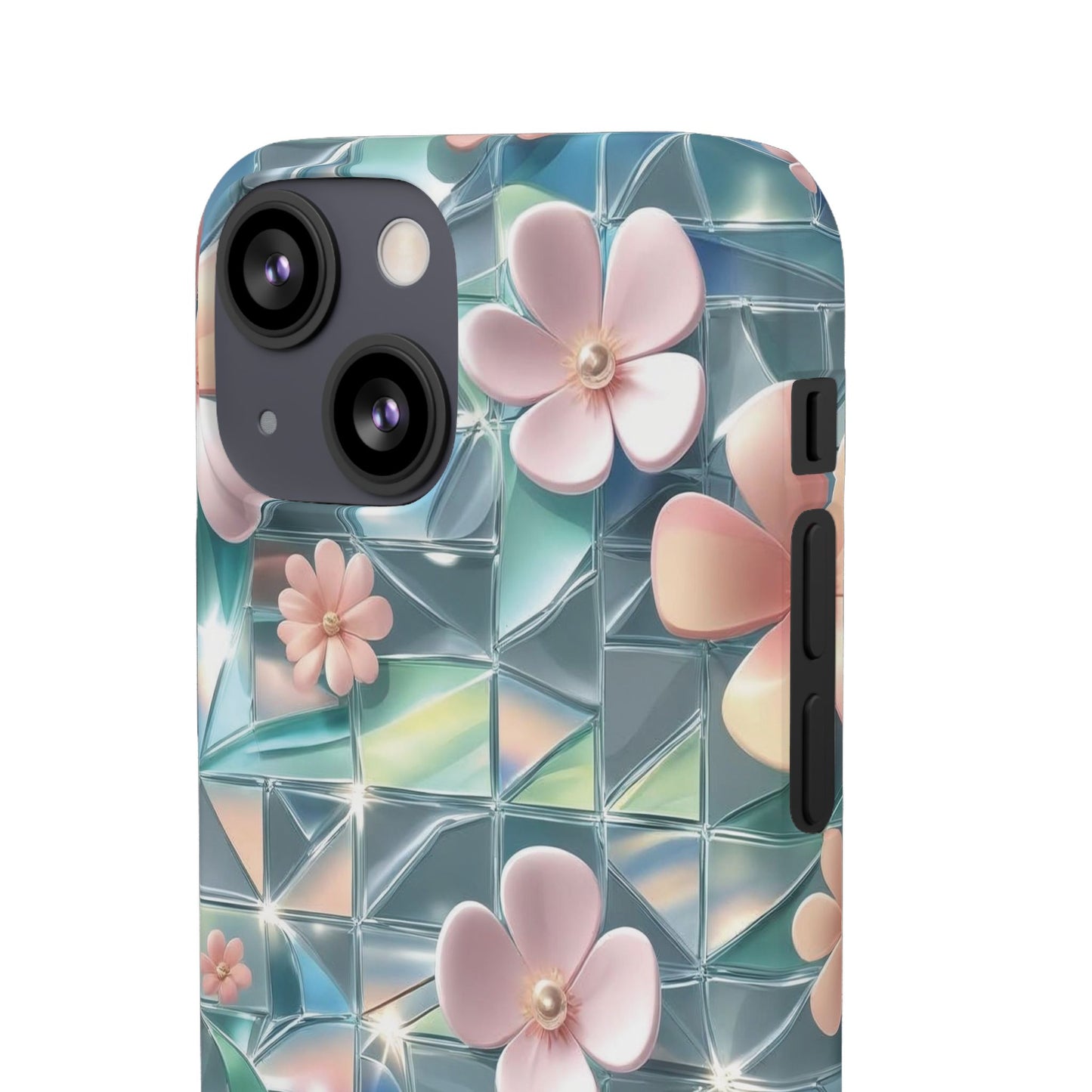 Snap Case iPhone Handyhülle mit 3D-Effekt Blumenmuster