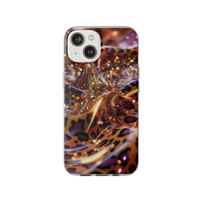 iPhone Flexi Case – Leopardenmuster