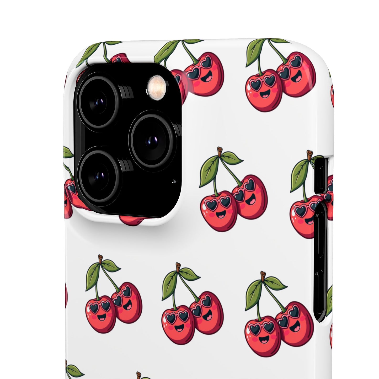 iPhone Snap Case Handyhülle Happy Cherry Design