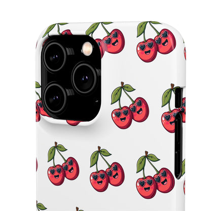 iPhone Snap Case Handyhülle Happy Cherry Design