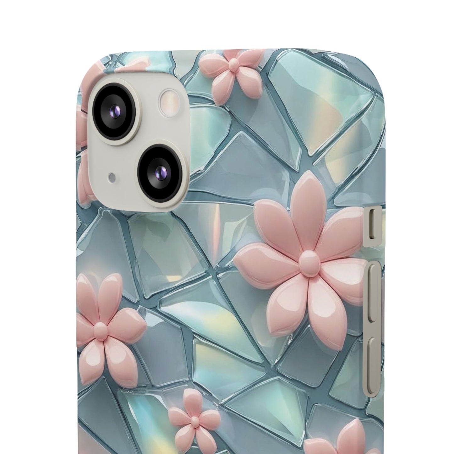 Snap Case Elegante Florale iPhone Handyhülle mit 3D-Effekt