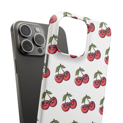 iPhone Snap Case Handyhülle Happy Cherry Design
