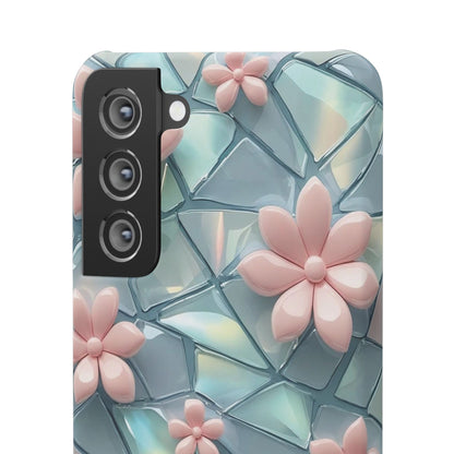 Snap Case Samsung Handyhülle mit 3D-Effekt und Blumenmuster