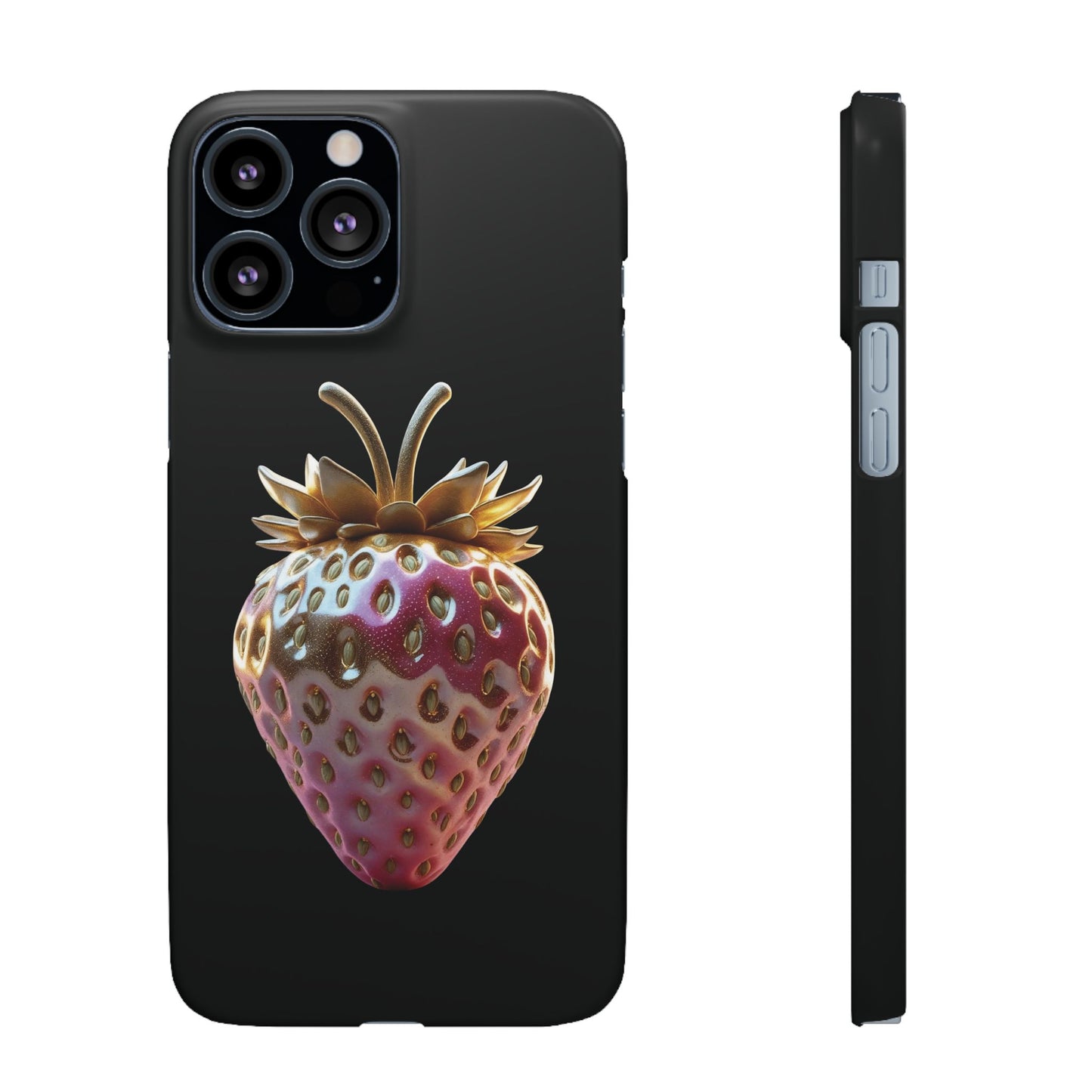 Snap Case iPhone Handyhülle - 3D Effekt Erdbeeren