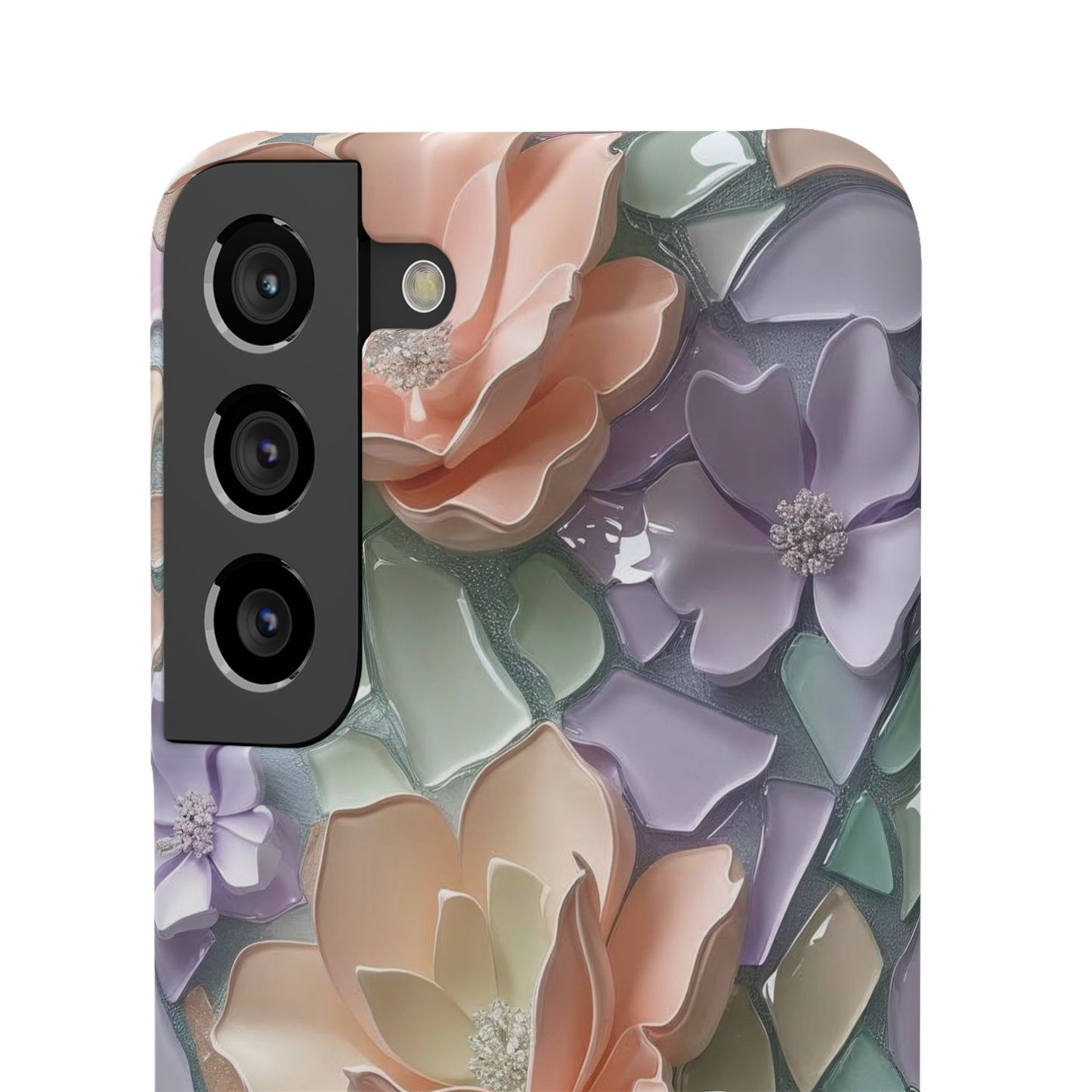Snap Case Samsung Handyhülle mit 3D-Effekt, Blumenmuster
