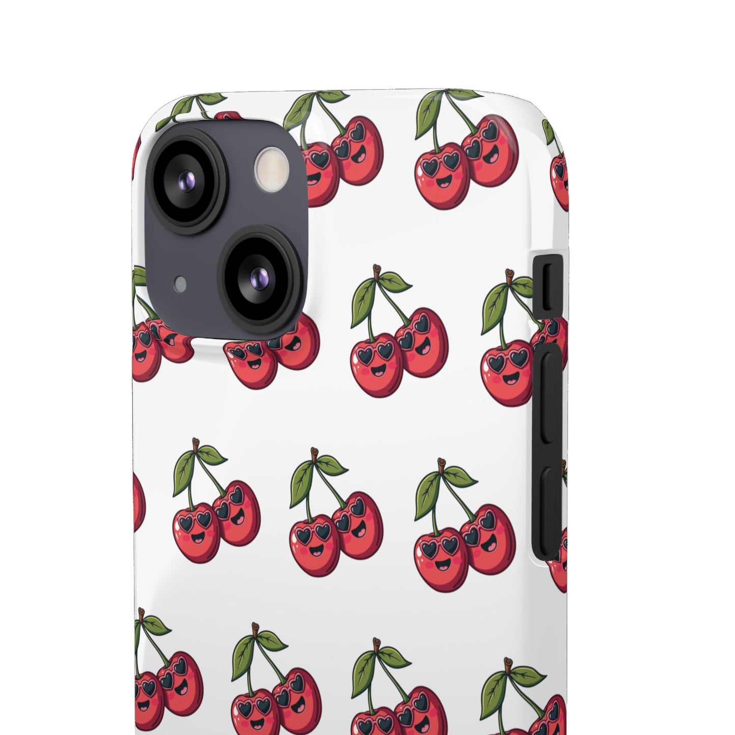 iPhone Snap Case Handyhülle Happy Cherry Design
