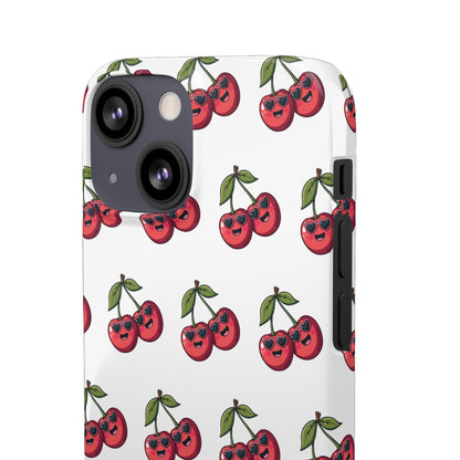 iPhone Snap Case Handyhülle Happy Cherry Design