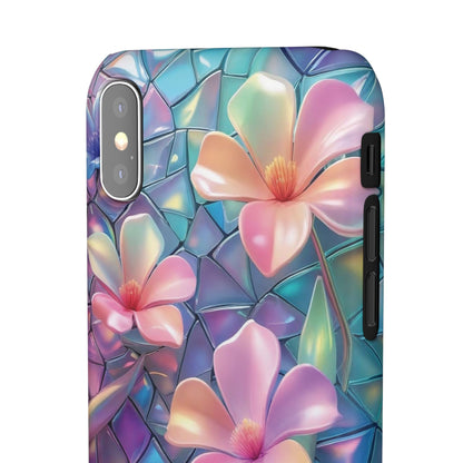 Snap Case Elegante Florale iPhone Handyhülle mit 3D-Effekt