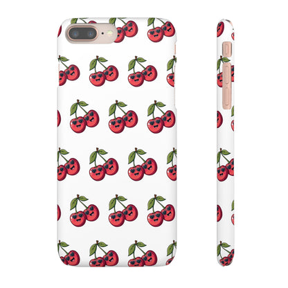 iPhone Snap Case Handyhülle Happy Cherry Design