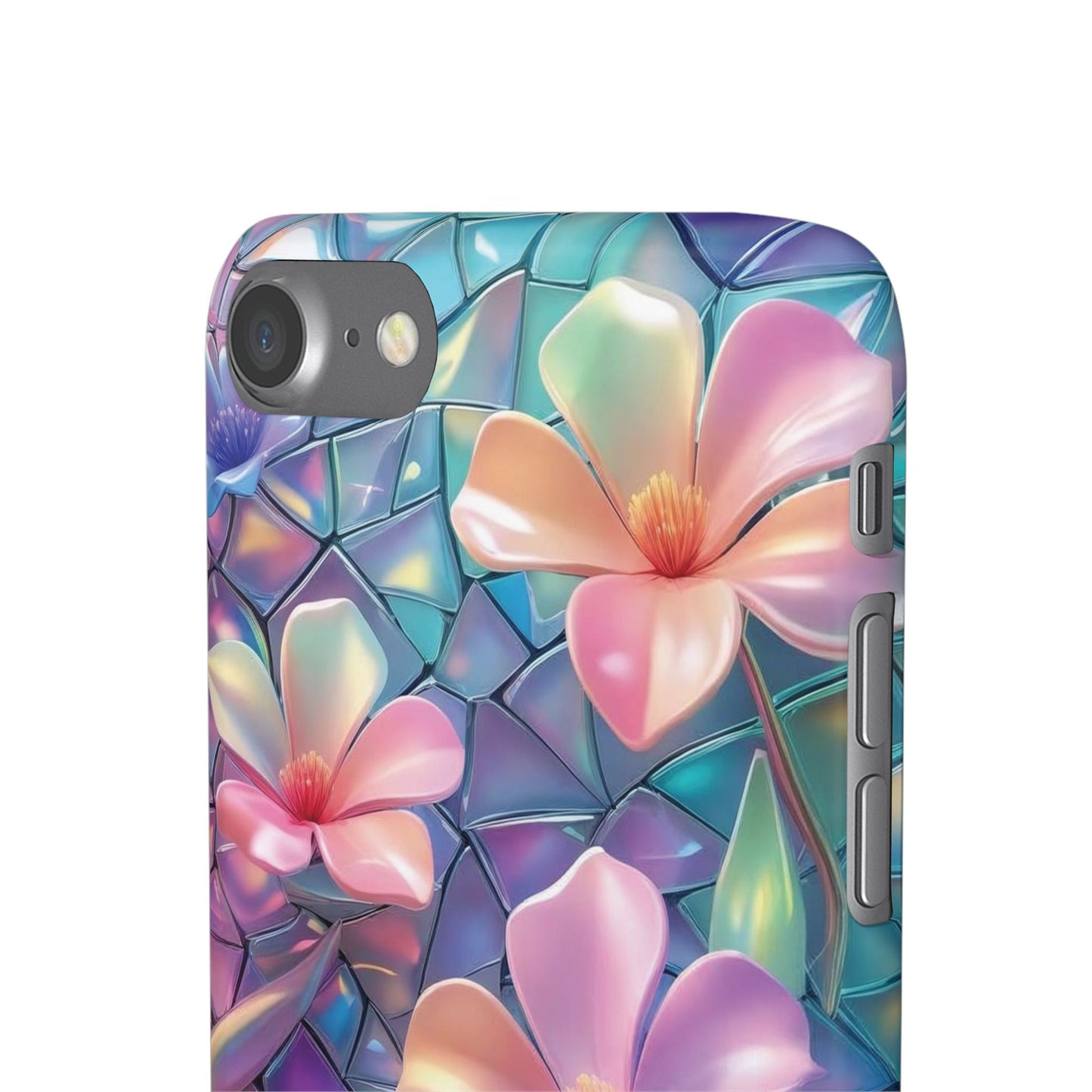 Snap Case Elegante Florale iPhone Handyhülle mit 3D-Effekt