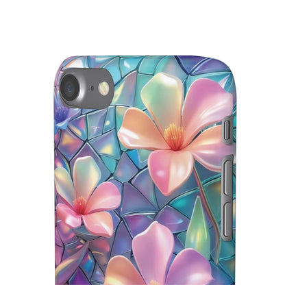 Snap Case Elegante Florale iPhone Handyhülle mit 3D-Effekt