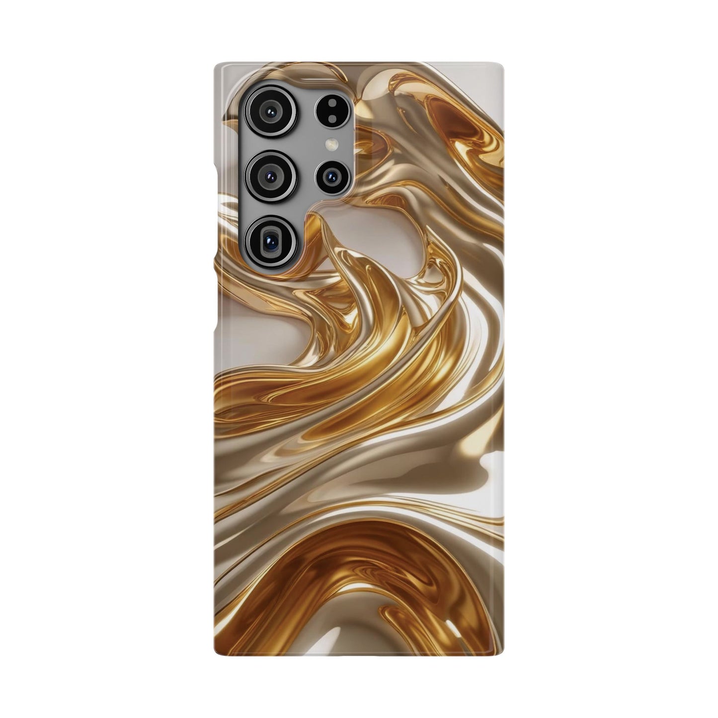 Snap Case Samsung Handyhülle – Gold Dynamic Liquid 3D Effekt